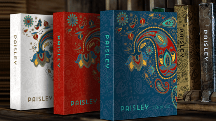 Plastic Paisley Poker Red by Dutch Card House Company - Carti De Joc Premium