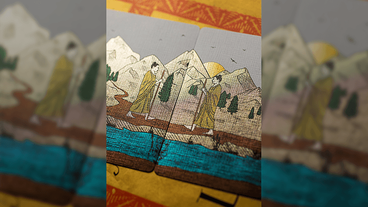 Carti de joc Visions Past - Teal by Wounded Corner - Carti De Joc Premium