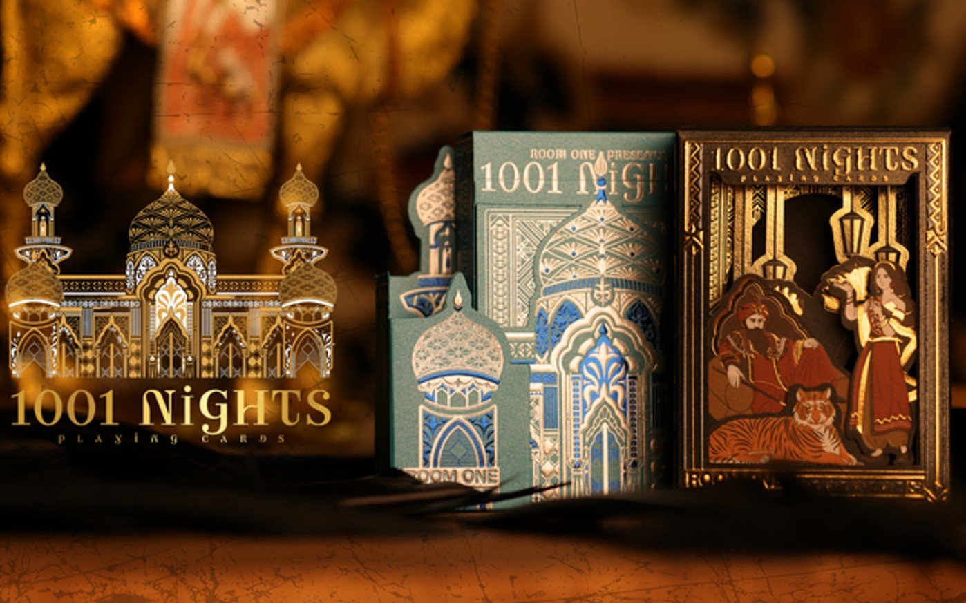 1001 Nights Aurora Signature & Night Qubba Edition set 2pack by Room One Cards - Carti De Joc Premium
