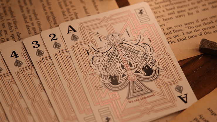 Assassin's Creed Legacy Version 2 Garnet (Hidden Blade Black) by Room One Cards - Carti De Joc Premium
