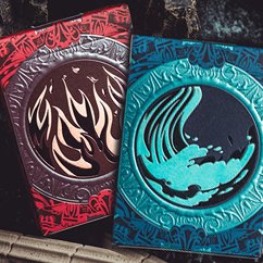 Atlantis: Fire & Water Set 2 Pack by Bacon Playing Cards - Carti De Joc Premium