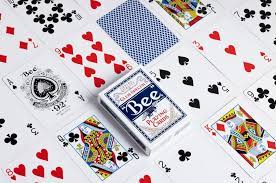 Bee Poker Size Blue by USPCC - Carti De Joc Premium