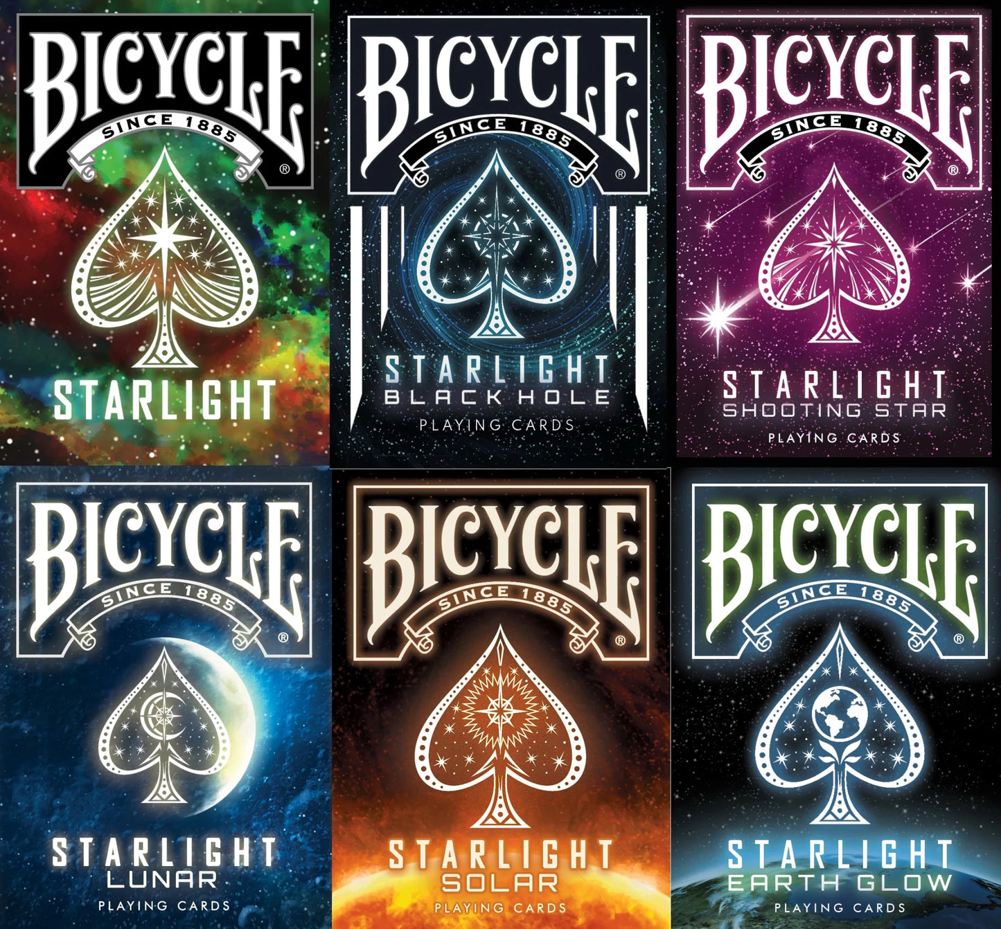 Bicycle Starlight Special Limited Print Run SET 6pack by Collectable Playing Cards - Carti De Joc Premium