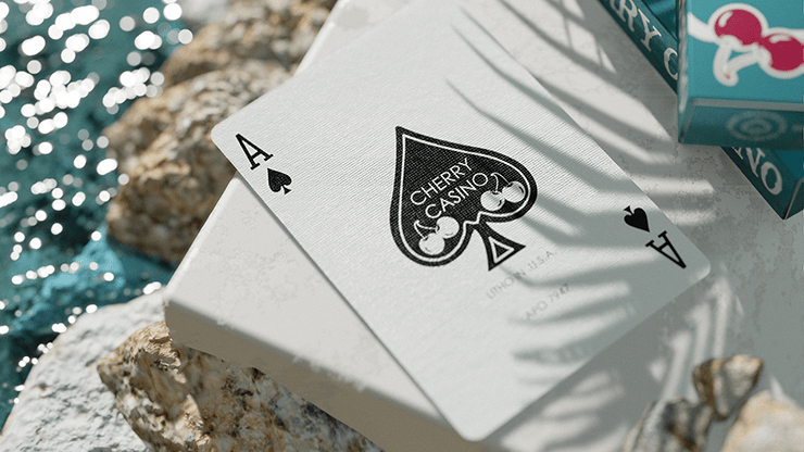 Cherry Casino Tropicana Teal by Pure Imagination Projects - Carti De Joc Premium