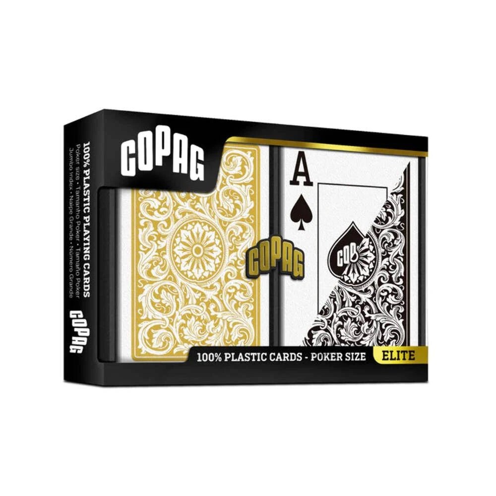 Copag 1546 ELITE Black/Gold JUMBO SET 2pack by Copag - Carti De Joc Premium