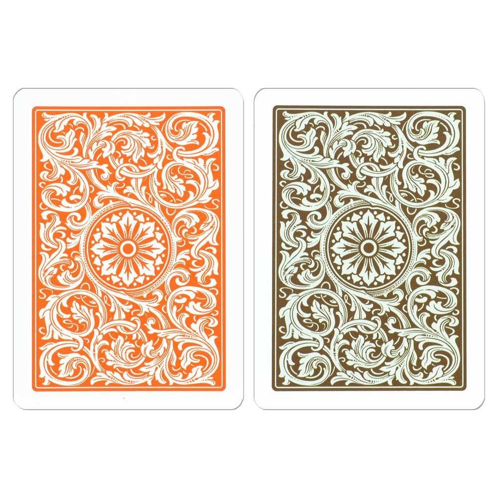 Copag 1546 ELITE Orange/Brown JUMBO SET 2 pack by Copag - Carti De Joc Premium
