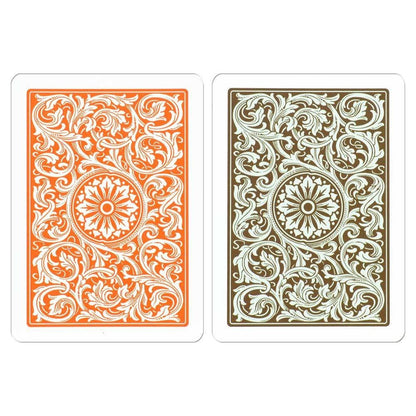 Copag 1546 ELITE Orange/Brown JUMBO SET 2 pack by Copag - Carti De Joc Premium