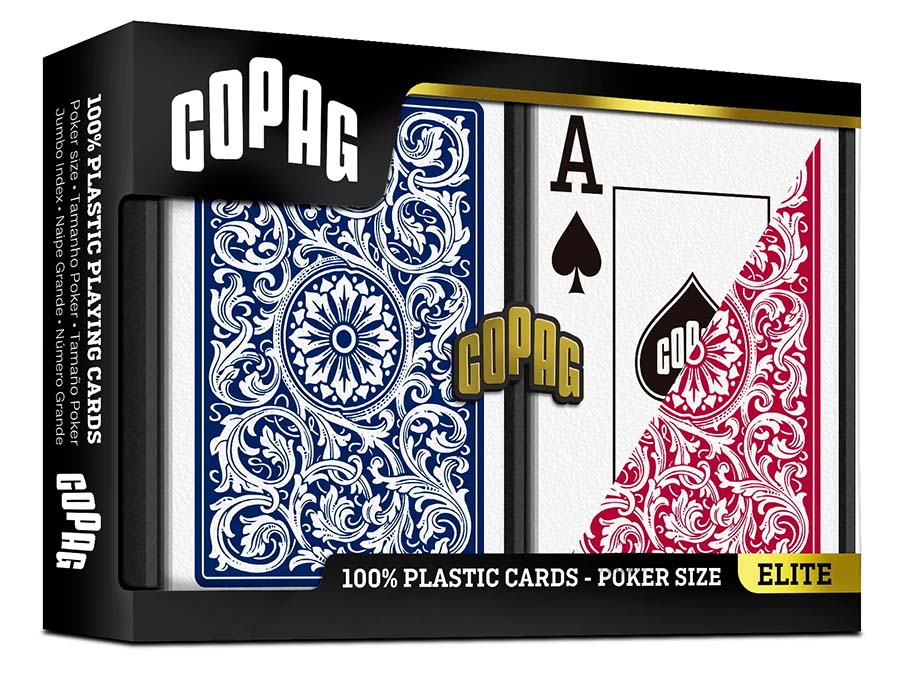 Copag 1546 ELITE Blue/Red JUMBO SET 2 pack by Copag