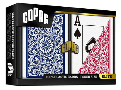 Copag 1546 ELITE Blue/Red JUMBO SET 2 pack by Copag