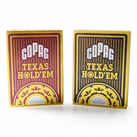 Copag Texas Hold'Em Red & Black SET 2pack Jumbo Index by Copag - Carti De Joc Premium
