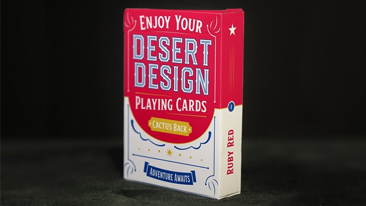 Desert Design Ruby Red by Cactus Playing Cards - Carti De Joc Premium