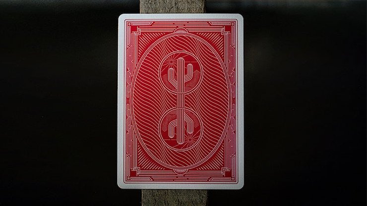 Desert Design Ruby Red by Cactus Playing Cards - Carti De Joc Premium