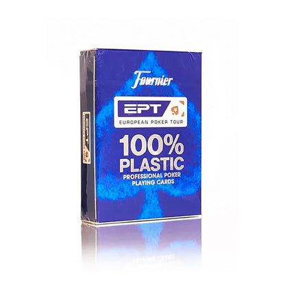 EPT 100% BLUE Plastic Playing Cards by Fournier - Carti De Joc Premium