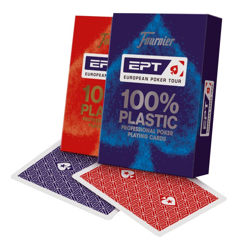 EPT 100% Plastic Playing Cards SET 2pack by Fournier - Carti De Joc Premium