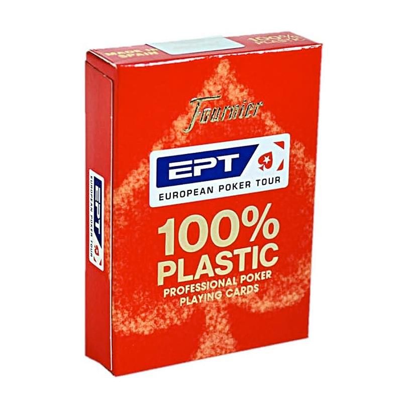 EPT 100% RED Plastic Playing Cards by Fournier - Carti De Joc Premium