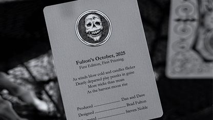 Fulton's October TOMBSTONE GREY by Fulton's Playing Cards - Carti De Joc Premium