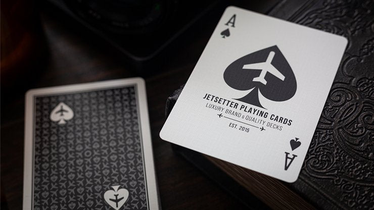 Jetsetter Lounge Edition Unmarked Tarmac Black by Jetsetter Playing Cards - Carti De Joc Premium