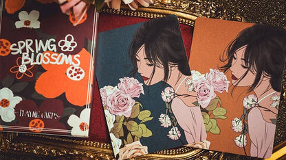 Keep Smiling: Spring Blossoms by Bacon Playing Cards - Carti De Joc Premium