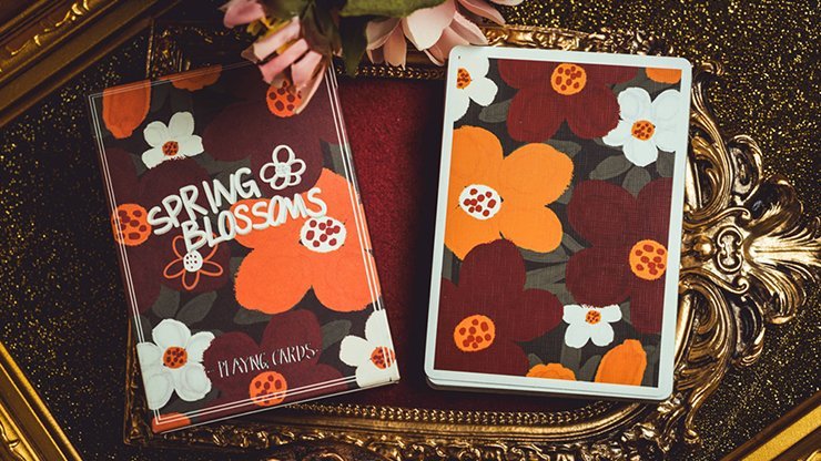 Keep Smiling: Spring Blossoms by Bacon Playing Cards - Carti De Joc Premium