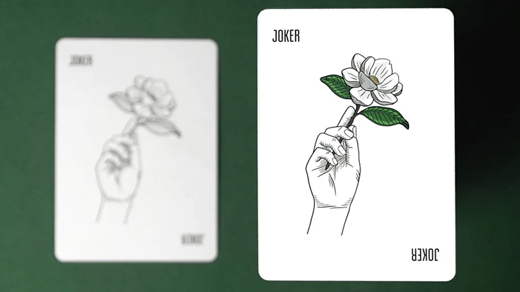 Magnolia White by Butterfly Playing Cards - Carti De Joc Premium