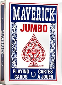 Maverik Blue Jumbo Index by USPCC - Carti De Joc Premium