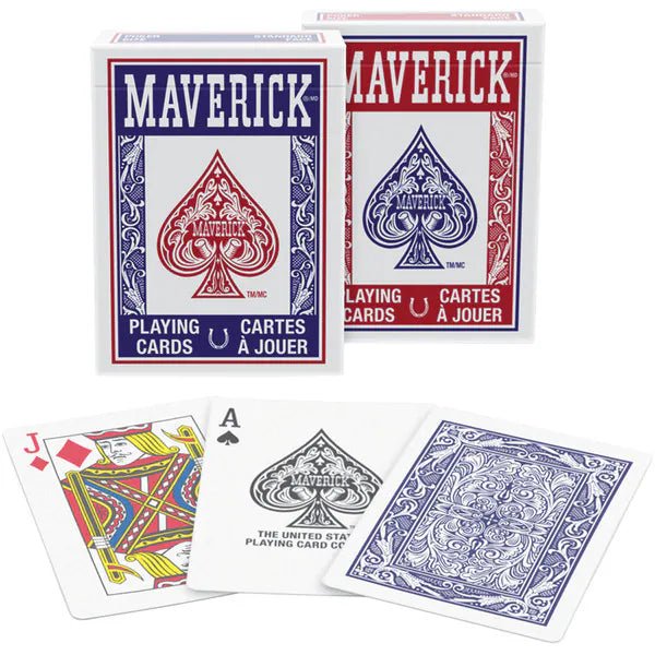 Maverik Blue & Red Standard Index Set 2pack by USPCC - Carti De Joc Premium