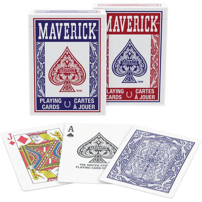 Maverik Blue & Red Standard Index Set 2pack by USPCC - Carti De Joc Premium
