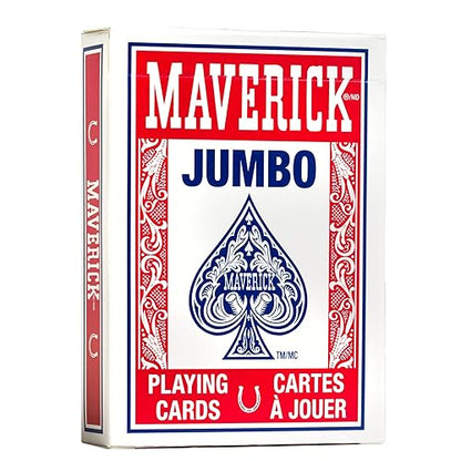 Maverik Red Jumbo Index by USPCC - Carti De Joc Premium