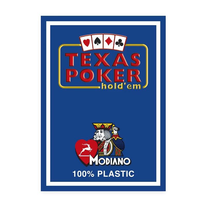 Modiano Texas Poker 2 Jumbo index Blue - Carti De Joc Premium