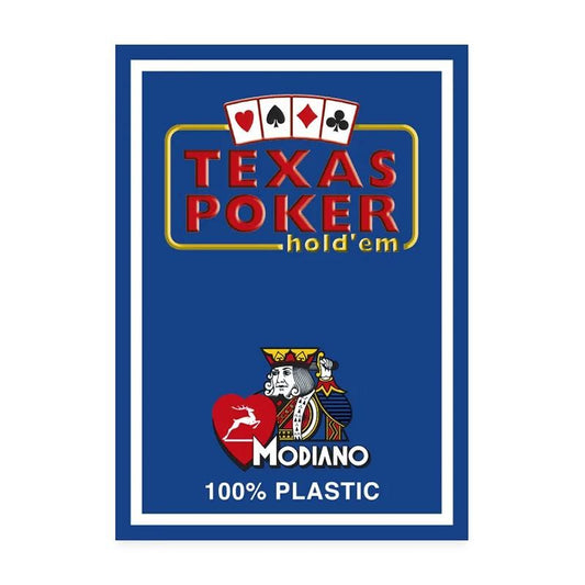 Modiano Texas Poker 2 Jumbo index Blue - Carti De Joc Premium