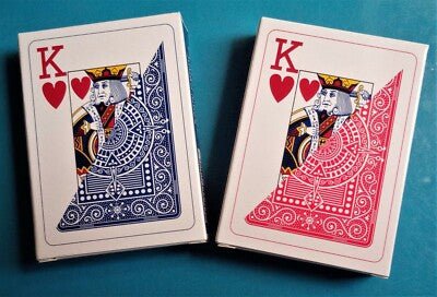 Modiano Texas Poker 2 Jumbo index Blue & Red SET 2 pack - Carti De Joc Premium