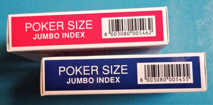 Modiano Texas Poker 2 Jumbo index Blue & Red SET 2 pack - Carti De Joc Premium