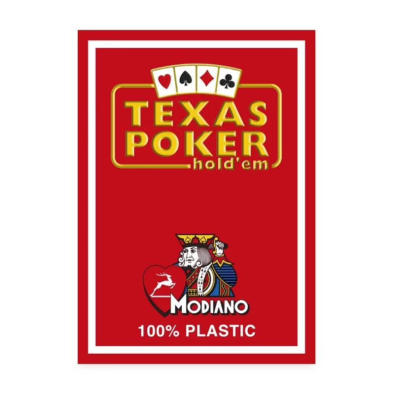 Modiano Texas Poker 2 Jumbo index Red - Carti De Joc Premium