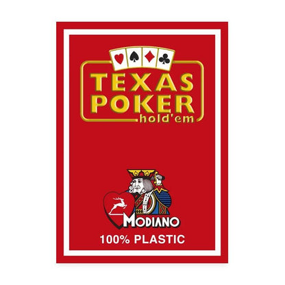 Modiano Texas Poker 2 Jumbo index Red - Carti De Joc Premium