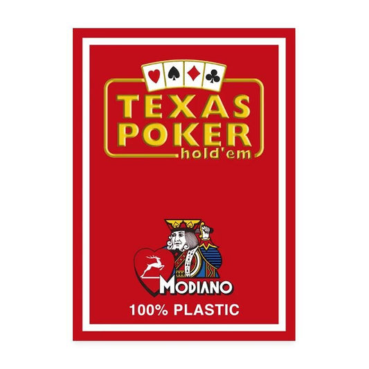 Modiano Texas Poker 2 Jumbo index Red - Carti De Joc Premium