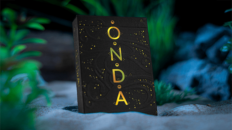 ONDA V2 Black and Gold by Jocu Playing Cards - Carti De Joc Premium