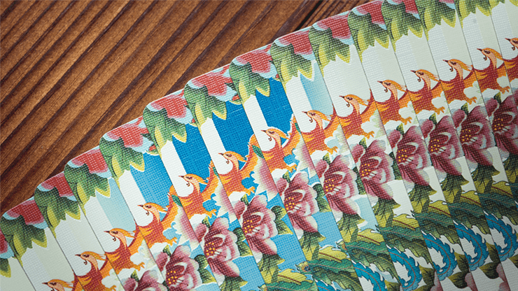 Phoenix and Peony Blue by Bacon Playing Cards - Carti De Joc Premium