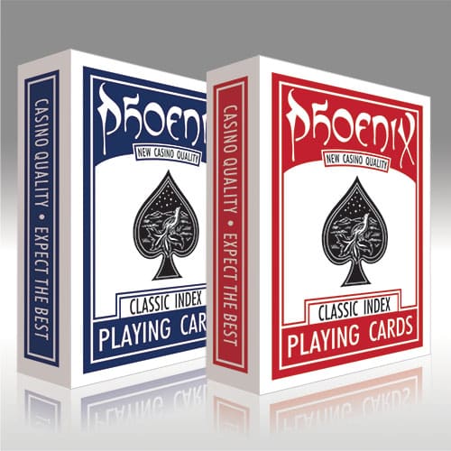 Phoenix Blue & Red Deck Classic Index SET 2pack by Card Shark - Carti De Joc Premium