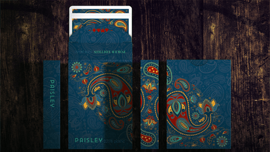 Plastic Paisley Poker Blue by Dutch Card House Company - Carti De Joc Premium