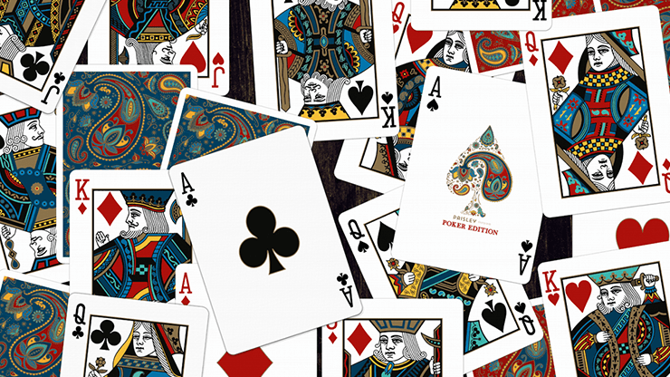 Plastic Paisley Poker Blue by Dutch Card House Company - Carti De Joc Premium