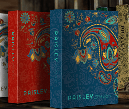 Plastic Paisley Poker Blue & Red SET 2pack by Dutch Card House - Carti De Joc Premium