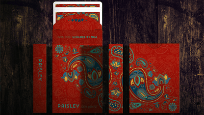 Plastic Paisley Poker Red by Dutch Card House Company - Carti De Joc Premium