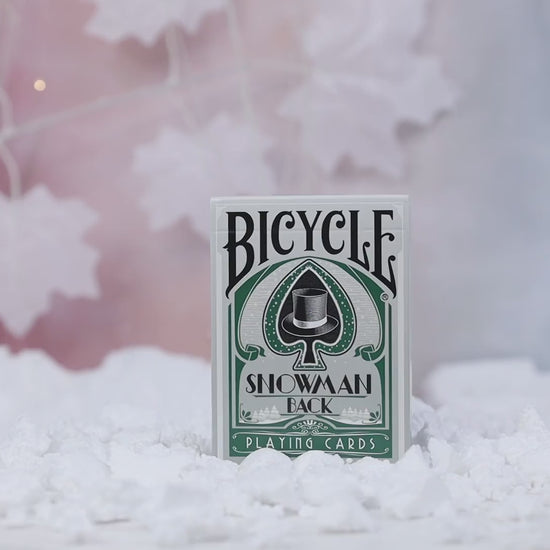 Bicycle Snowman Green by PlayingCardDecks