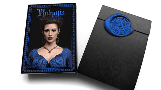 Rubynis Royal Blue Wax Seal by Sixty Four Playing Cards - Carti De Joc Premium