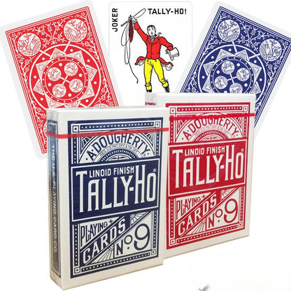 Tally Ho Fan Back Blue & Red SET 2pack by USPCC