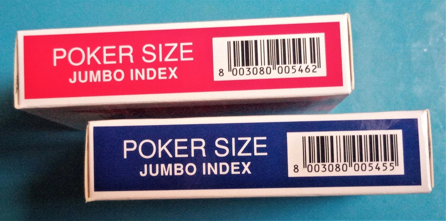 Modiano Texas Poker 2 Jumbo index Blue & Red SET 2 pack