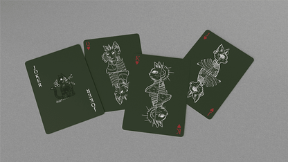 Schrodinger's Cat: Alive Green Edition Playing Cards - Carti De Joc Premium