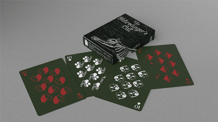 Schrodinger's Cat: Alive Green Edition Playing Cards - Carti De Joc Premium