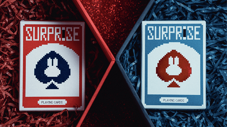 Surprise Deck V5 Red & Blue SET 2pack by Bacon Playing Card - Carti De Joc Premium