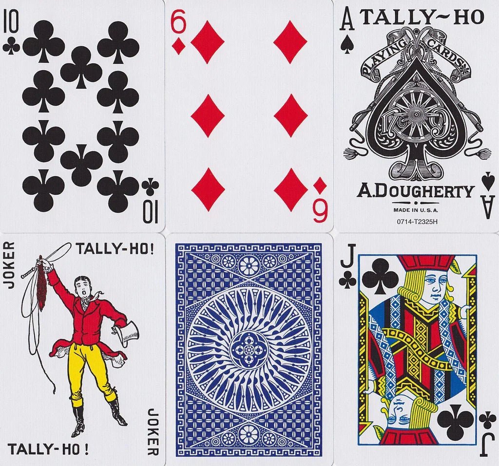 Tally Ho Circle Back Blue & Red SET 2pack by USPCC - Carti De Joc Premium